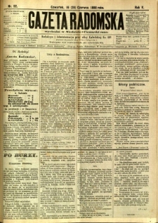 Gazeta Radomska, 1888, R. 5, nr 52