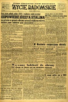 Życie Radomskie, 1952, nr 82