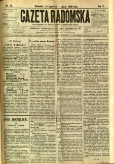 Gazeta Radomska, 1888, R. 5, nr 53