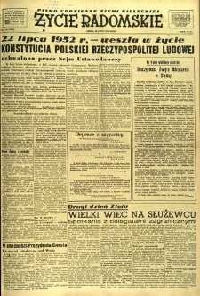 Życie Radomskie, 1952, nr 175