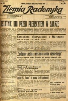 Ziemia Radomska, 1934, R. 7, nr 298