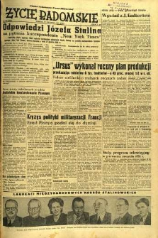 Życie Radomskie, 1952, nr 308