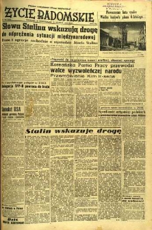 Życie Radomskie, 1952, nr 309