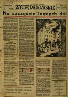 Życie Radomskie, 1954, nr 1