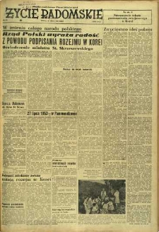 Życie Radomskie, 1953, nr 179