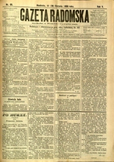 Gazeta Radomska, 1888, R. 5, nr 69