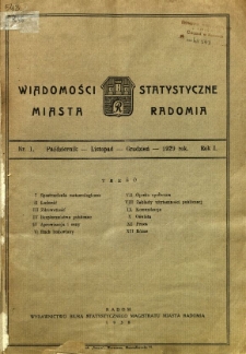 Wiadomości statystyczne miasta Radomia