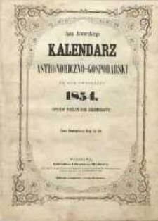 Kalendarz astronomiczno-gospodarski na rok zwyczajny 1854