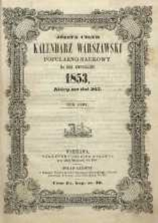 Kalendarz warszawski popularno naukowy na rok przestępny 1853. R. 8