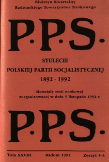 Biuletyn Kwartalny Radomskiego Towarzystwa Naukowego, 1991, T. 28, z. 3-4