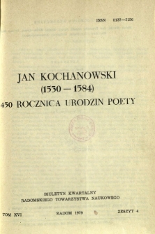 Biuletyn Kwartalny Radomskiego Towarzystwa Naukowego, 1979, T. 16, z. 4