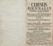 Cursus biennalis studii canonici