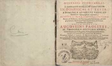 Discursus prædicabiles sive viridarium sacrarum concionum in domenicas et festa a dominica adventus…