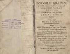 Formule quædam cauta et citra scandalum loquendi de præcipuis Christianæ doctrinæ locis pro junioribus verbi ministris