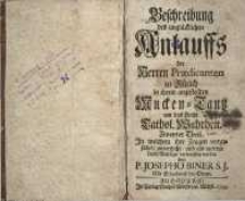 Beschraibung des unglücklichen Anlauffs der Herren Prædicanten zu Zürich in ihrem angestellten Mucken-Tantz um das Liecht Cathol. Th. 2