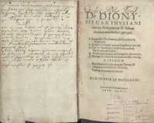 D. Dyonisi Carthusiani contra Alchoranum sectam Machmeticam libri quinque