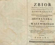 Zbior Słowa Boskiego, y pochwał Swiętych Pańskich z pola kaznodzieyskiego zgromadzony
