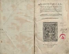 D. Dyonisii Carthusiani insigne comentariorum opus in, Psalmos omnes Daudicos…