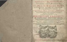 Discursus prædicabiles sive viridarium sacrarum concionum in domenicas et festa a domenica adventus…