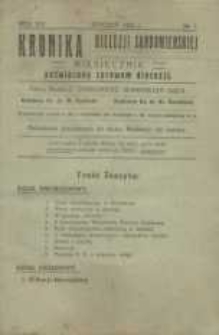 Kronika Diecezji Sandomierskiej, 1920, R. 13, nr 1
