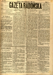 Gazeta Radomska, 1888, R. 5, nr 85