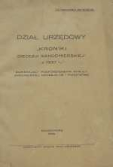 Dział Urzędowy „Kroniki Diecezji Sandomierskiej z 1937 r.”