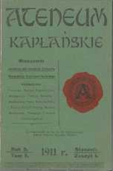 Ateneum Kapłańskie, 1911, R. 3, T. 5, z. 1