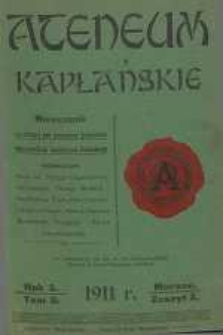 Ateneum Kapłańskie, 1911, R. 3, T. 5, z. 3