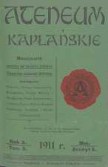 Ateneum Kapłańskie, 1911, R. 3, T. 5, z. 5