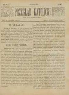 Przegląd Katolicki, 1890, R. 28, nr 47