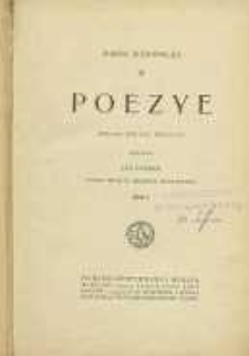 Poezye. T. 1