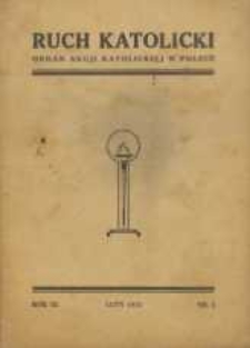 Ruch Katolicki : Organ Akcji Katolickiej w Polsce, 1933, R. 1, nr 2