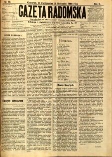 Gazeta Radomska, 1888, R. 5, nr 88