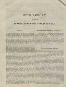 Przegląd Katolicki : Spis rzeczy, 1864