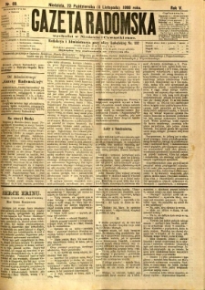 Gazeta Radomska, 1888, R. 5, nr 89