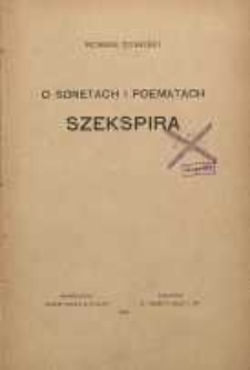 O sonetach i poematach Szekspira
