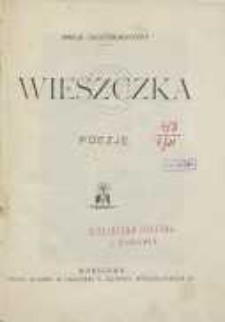 Wieszczka : poezje
