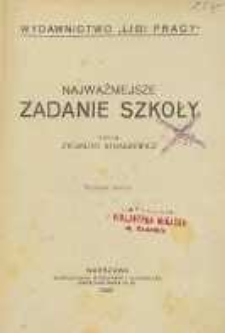 Najważniejsze zadanie szkoły