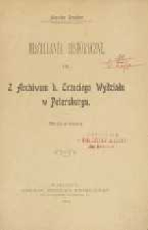 Z Archiwum b. Trzeciego Wydziału w Petersburgu