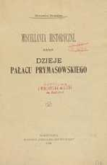 Dzieje pałacu prymasowskiego