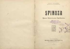 Spinoza : rzecz historyczno - społeczna