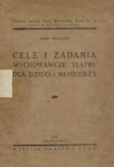 Cele i zadania wychowawcze teatru dla dzieci i młodzieży