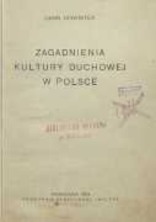 Zagadnienia kultury duchowej w Polsce