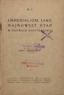 Imperializm jako najnowszy etap w rozwoju kapitalizmu
