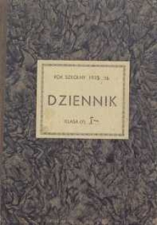 Dziennik na rok szkolny 1935/36 : klasa I