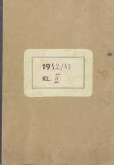 Dziennik na rok szkolny 1942/43 : klasa II