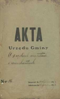 Akta Urzędu Gminy : o sądach, aresztach i aresztantach