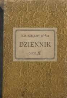 Dziennik na rok szkolny 1933/34 : klasa IV