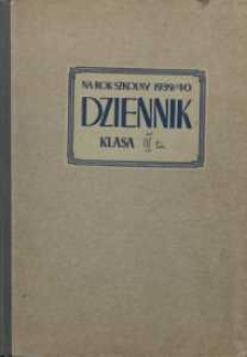 Dziennik na rok szkolny 1939/40 : klasa IV