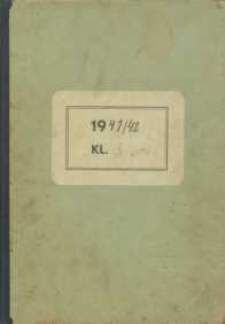 Dziennik na rok szkolny 1941/42 : klasa V